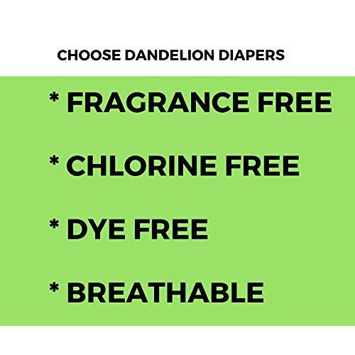  Dandelion Diapers 100% Bamboo Diaper Liner Inserts, Unscented, Biodegradable, Chlorine-Free and Dye-Free, Gentle and Soft for Baby Skin - 600 Sheets (3 x 200 Sheet Rolls)