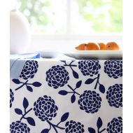 Dandi 8 Seater Tablecloth, Hydrangea Navy