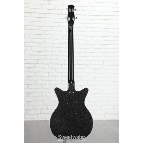  Danelectro '59DC Short Scale Bass Guitar - Black Metalflake