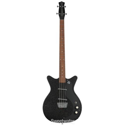  Danelectro '59DC Short Scale Bass Guitar - Black Metalflake