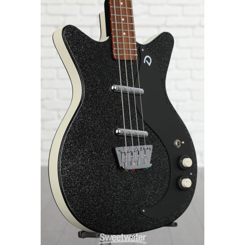  Danelectro '59DC Short Scale Bass Guitar - Black Metalflake