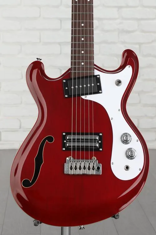 Danelectro 66BT Baritone Electric Guitar - Transparent Red