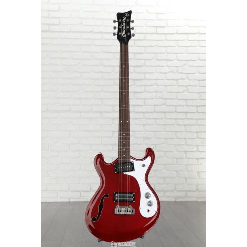  Danelectro 66BT Baritone Electric Guitar - Transparent Red