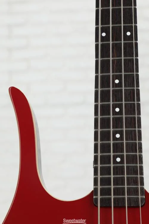 Danelectro Red Hot Longhorn Semi-hollowbody Bass Guitar - Red Demo