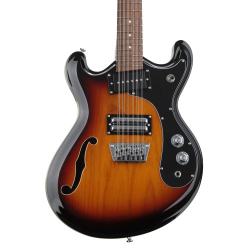  Danelectro 66-12, 12-string Electric Guitar - Transparent 3-Tone Burst
