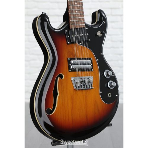  Danelectro 66-12, 12-string Electric Guitar - Transparent 3-Tone Burst