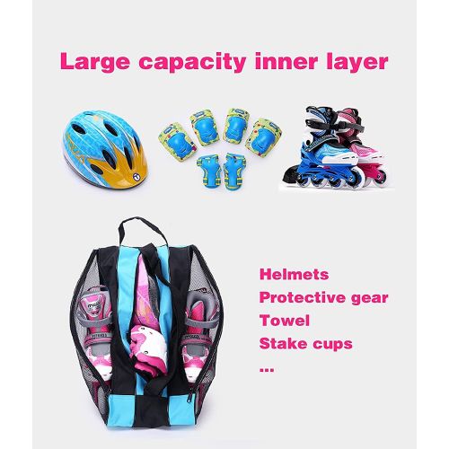  Danfancy Roller Skate Bags,Breathable Ice-Skating Bag with Adjistable Shoulder Strap and Top Handle,Oxford Cloth Skating Shoes Bag without Unpleasant Smell Roller skate Accessories for Unis