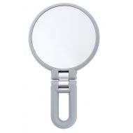 Danielle Creations Soft Touch Gray Folding Hand Held Mirror, 15X Magnification