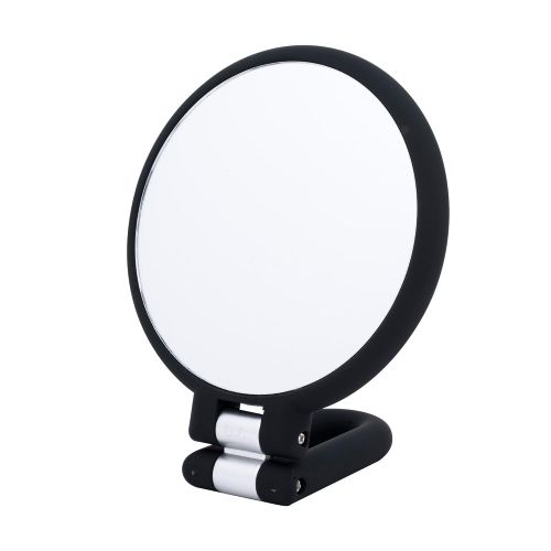  Danielle Creations Soft Touch Gray Folding Hand Held Mirror, 15X Magnification