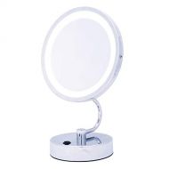 Danielle Creations Lighted Foldaway LED Mirror, 10x Magnification