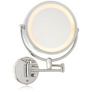 Danielle Revolving Wall-Mounted Day/Night Lighted Mirror, 10X Magnification, Chrome