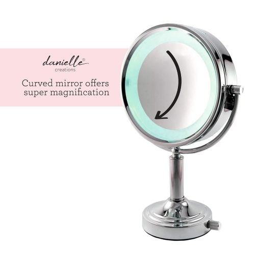  Danielle 10X MAGNIFICATION LED HANDS FREE SENSOR VANITY MIRROR WITH 3 LIGHT SETTINGS CHROME