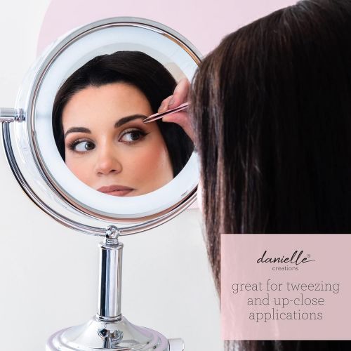  Danielle 10X MAGNIFICATION LED HANDS FREE SENSOR VANITY MIRROR WITH 3 LIGHT SETTINGS CHROME