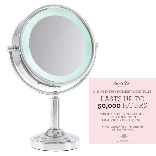  Danielle 10X MAGNIFICATION LED HANDS FREE SENSOR VANITY MIRROR WITH 3 LIGHT SETTINGS CHROME