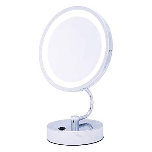  Danielle Creations Lighted Foldaway LED Mirror, 10x Magnification