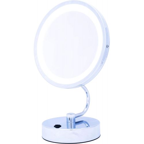  Danielle Creations Lighted Foldaway LED Mirror, 10x Magnification