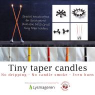 /DanishVintageDesigns Tiny tapers (new) for Quistgaard (Dansk Designs) candle holders. Box of 12 new tiny taper candles - handmade by Danish artisan candle maker