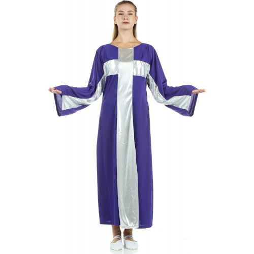  Danzcue Womens Cross Robe Worship Dress