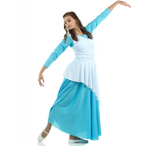  Danzcue Womens Asymmetrical Praise Dance Tunic