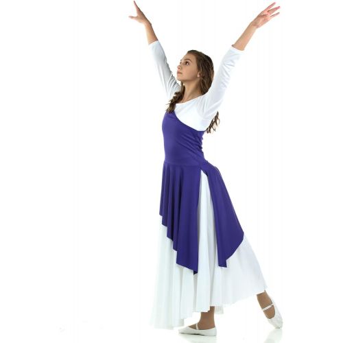  Danzcue Womens Asymmetrical Praise Dance Tunic