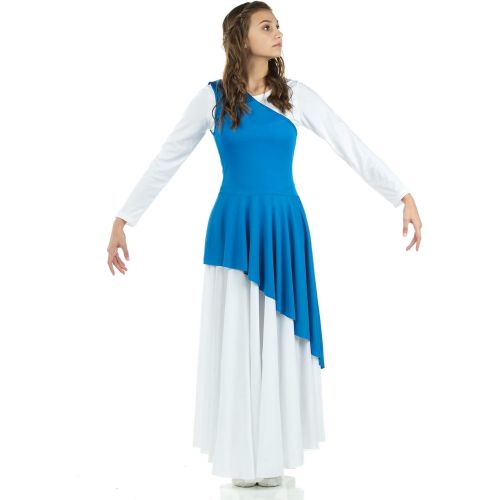  Danzcue Womens Asymmetrical Praise Dance Tunic