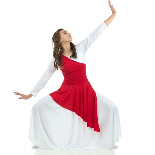  Danzcue Womens Asymmetrical Praise Dance Tunic