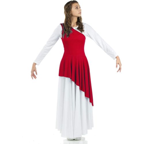  Danzcue Womens Asymmetrical Praise Dance Tunic