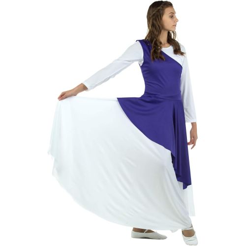  Danzcue Womens Asymmetrical Praise Dance Tunic