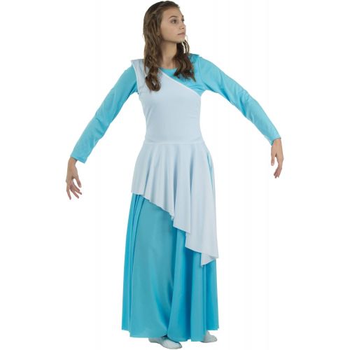  Danzcue Womens Asymmetrical Praise Dance Tunic