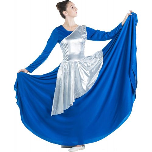  Danzcue Womens Asymmetrical Praise Dance Tunic