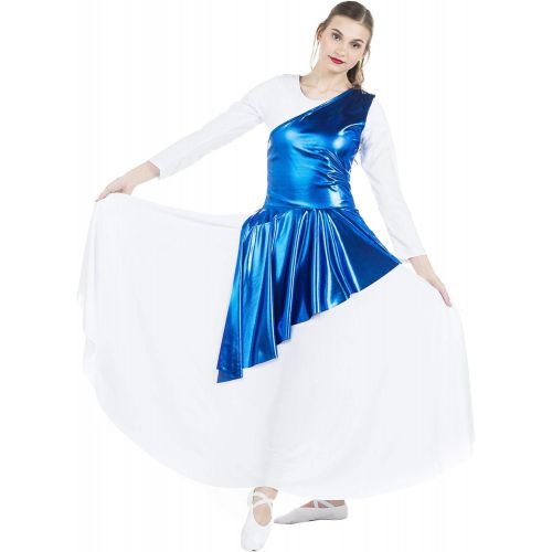  Danzcue Womens Asymmetrical Praise Dance Tunic