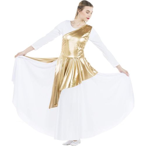  Danzcue Womens Asymmetrical Praise Dance Tunic