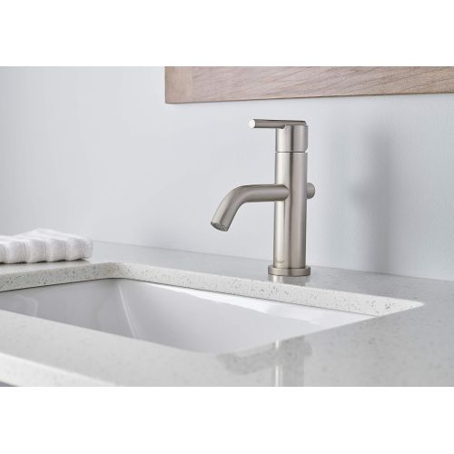  Danze D236158BN Parma Single Handle Bathroom Faucet with Metal Touch-Down Drain, Brushed Nickel