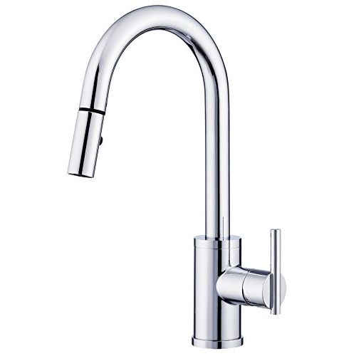  Danze D453558SS Parma Trim Line Single Handle Pull-Down Kitchen Faucet with SnapBack Retraction, Stainless Steel