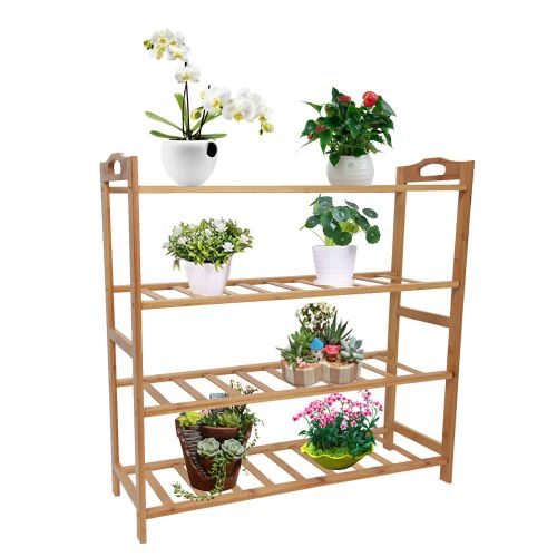  DaoAG Bamboo Stool Shoe Cabinet 5-Tier Wooden Shoe Organizer Rack Bamboo Entryway Shoes Storage Shelf for Bedroom Bathroom Living Room - Shipped from USA !!! (Original color)