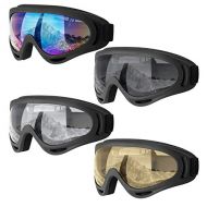 Dapaser 4 Pack Ski Goggles, Winter Sport Goggles for Adults Kids Snow Goggles