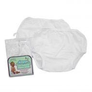 [아마존베스트]Dappi Waterproof 100% Nylon Diaper Pants, 2 Pack, White, Medium