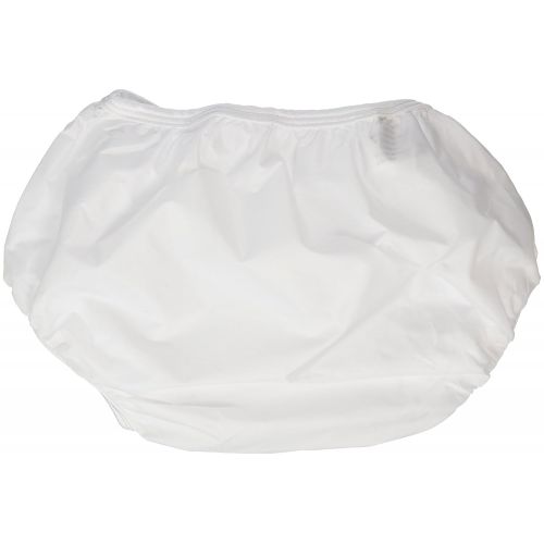  Dappi Waterproof 100% Nylon Diaper Pants, White, Small (2 Count)
