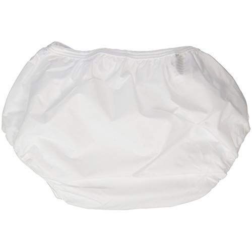  Dappi Waterproof 100% Nylon Diaper Pants, White, Large (2 Count)