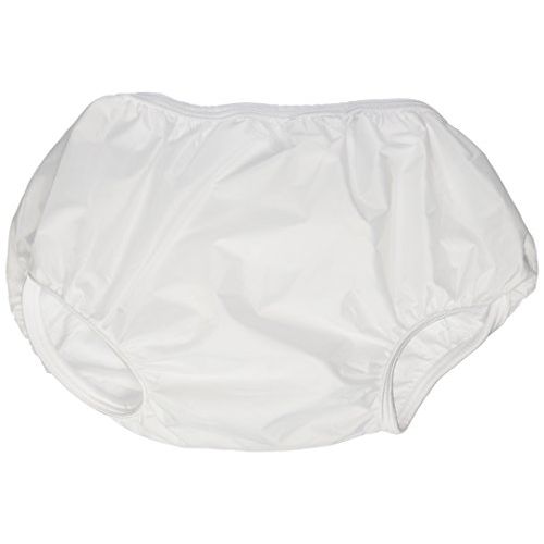  Dappi Waterproof 100% Nylon Diaper Pants, White, Large (2 Count)