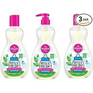 Dapple Baby, Bottle and Dish Soap Dish Liquid Plant Based Hypoallergenic 1 Pump Included, Packaging May Vary, Fragrance Free, 16.9 Fl Oz (Pack of 3)