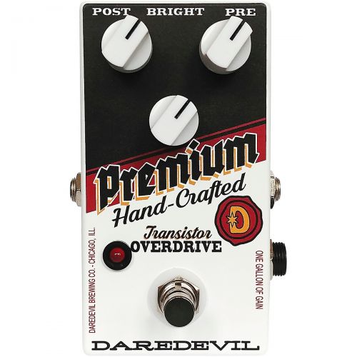  Daredevil Pedals},description:The Daredevil Pedals Premium Overdrive is a hand-wired, transistor-based overdrive. The Post knob controls the volume, Pre controls the gain, Bright c