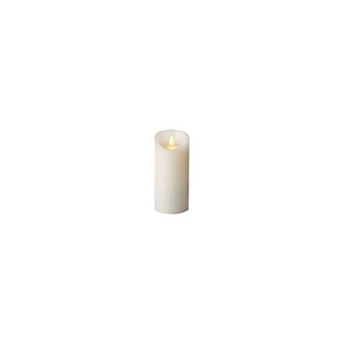  Darice Luminara 00496 - 3 x 4 White (Unscented) Wavy Edge Realistic Flame LED Wax Candle Light with Timer