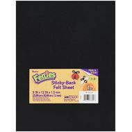 [아마존베스트]Darice 9 by 12 inch, Adhesive Back Felties Felt Sheet, Black, 1 (9 x 12)