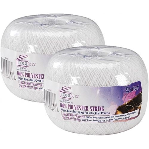  [아마존베스트]Darice 9004025 Polyester Kite String, 500 yd., White (Pack of 2)