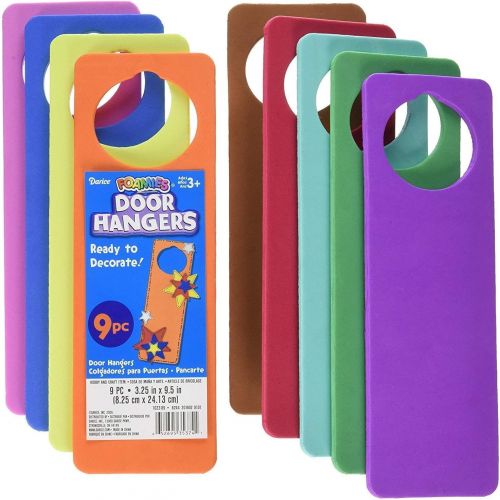  Darice Foam Door Hangers 9/Pkg-Assorted Colors