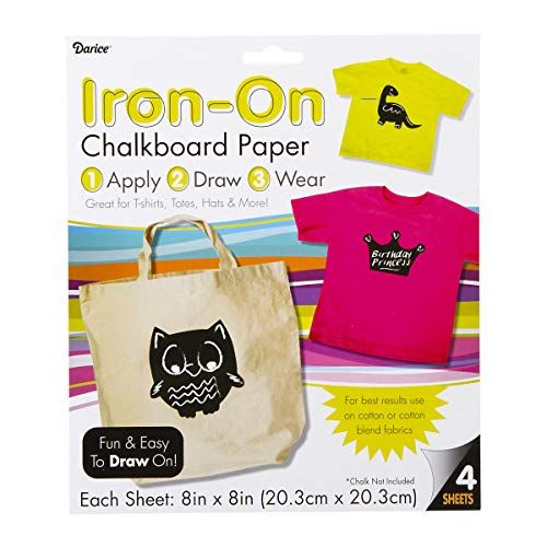  [아마존베스트]Darice 2702-20 Iron On Chalkboard Sheet, 8x8