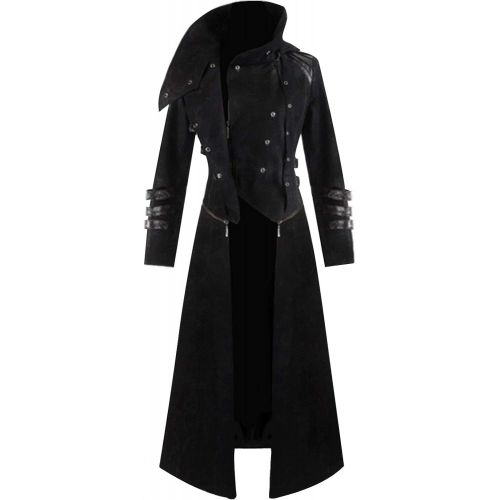  할로윈 용품Dark Paradise Mens Steampunk Victorian Coat Tailcoat Jacket Halloween Long Gothic Vintage Costume