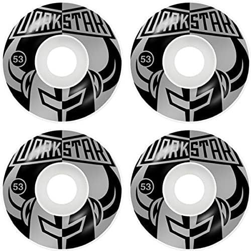  Darkstar Skateboards Divide Black/Silver Skateboard Wheels - 53mm 99a (Set of 4)