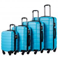 Darller Coolife Luggage 3 Piece Set Suitcase Spinner Hardshell Lightweight TSA Lock 4 Piece Set